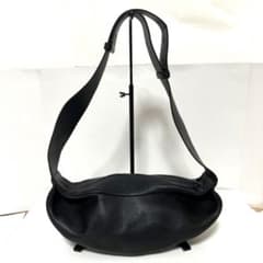 COS コス レザープリーツ ベルトバッグ ボディバッグ ブラック 中古