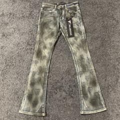 新作‼️VALABASAS バラバサス ロゴモノグラムスキニーフレアデニム 28