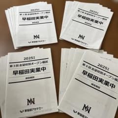 2025年度 早稲田実業中 オープン模試 解答解説付き第1回〜第4回 男子
