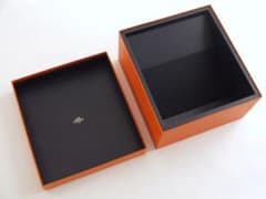 レア！HERMESネイビーボックス空箱 正規品 バーキン25用オレンジ