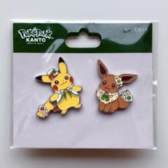 限定品】ピカチュウ・イーブイ／ポケパーク カントー ピンズセット