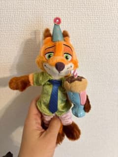 ディズニーストア ズートピア ニック ぬいぐるみキーホルダー 10周年