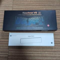 Keychron V8 ノブ US配列 茶軸 純正パームレストセット - メルカリ