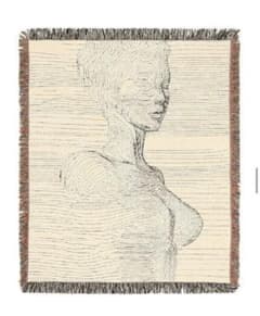 imperf フリンジ付きブランケット、ラグ L - メルカリ