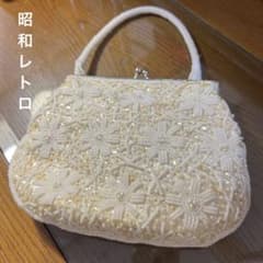 昭和レトロ】総ビーズ がま口 ハンドバッグ 当時物 希少 ヴィンテージ