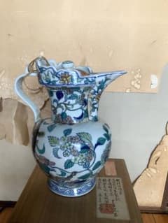 中国美術 闘彩僧帽壺 龍 大清乾隆年製 骨董 アンティーク 手描き