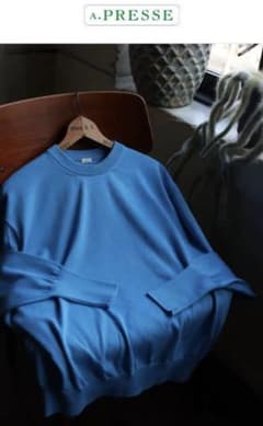 アプレッセ ニット Cotton knit L/S ターコイズ a.presse - メルカリ