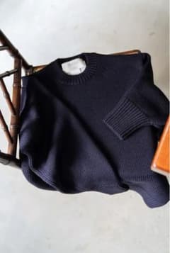 OldeH&Daughter WOOSTEDWOOL クルーネック ネイビー - メルカリ