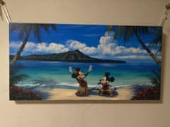 ディズニー 絵画 「ハワイアンバケーション」 ミッキー ミニー - メルカリ
