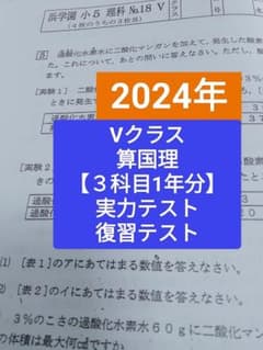 2024年 浜学園小5 Vクラス 3科目1年分 復習テスト 算国理 - メルカリ
