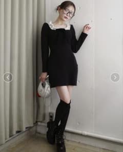 スナイデル 【USAGI ONLINE限定】フリルネックニットワンピース - メルカリ