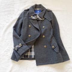 美品☆バーバリーブルーレーベル Pコート 金ボタン ナポレオンコート