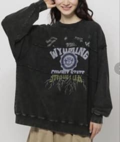 ニコアンドnikoandパウダーブリーチロゴプルオーバー黒ブラック - メルカリ