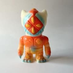 リアルヘッド ジンジャーR ミニ ソフビ フィギュア オレンジ 水色