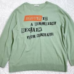 VALENTINO ジェイミーリード コラボニット カシミヤ混 グリーン XL