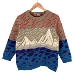 80s Vintage Archive 山本寛斎 顔タグ セーター ニット 総柄 - メルカリ