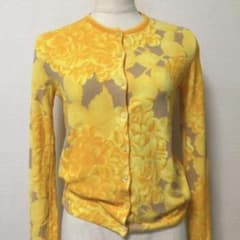 アンナモリナーリ 花柄カーディガン イエロー ブルマリン - メルカリ
