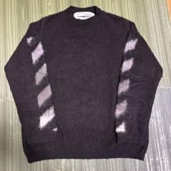 OFF-WHITE MAIN LABEL ニットセーター 黒 - メルカリ