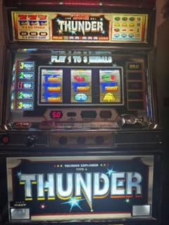 パチスロ実機 4号機 サンダーV Thunder V レトロ コイン不要機 - メルカリ