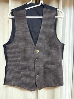 美品】LARDINI ツイードベスト ジレ 千鳥格子 サイズ46 - メルカリ