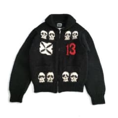 JKPD ジャンキーパラダイス カウチンニット スカル柄 肉厚 クロス