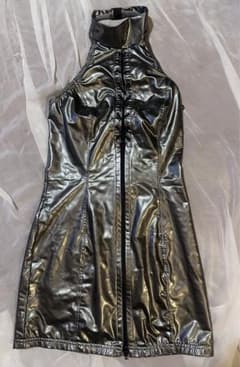 アフィックスパラパラ PVC エナメル ボンデージ メタリックシルバー