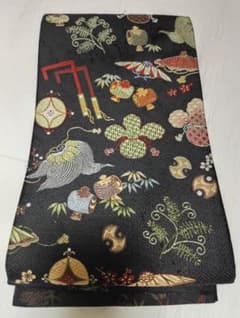 半幅帯 宝尽くし 伝統工芸士 新井寛謹製 - メルカリ