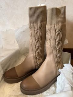 MaxMara ベージュ ロングブーツ 14-79-60524 - メルカリ