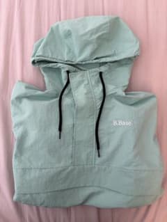 B.Base BROKENBASE フード付きナイロンジャケット ミントグリーン