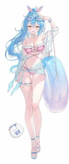 リン⭐︎ユウ 雪花ラミィ 水着ラミィ等身大タペストリー C104 - メルカリ