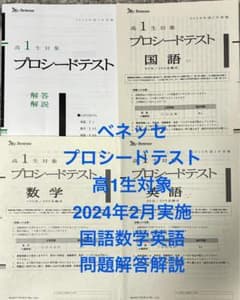 2024年2月ベネッセ プロシードテスト 高1対象 問題解答解説 - メルカリ