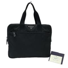 美品 PRADA プラダ ビジネスバッグ ブリーフケース 3角ロゴ Gカード