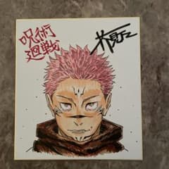 超希少】呪術廻戦 色紙 虎杖悠仁 宿儺 サイン入り イラスト - メルカリ