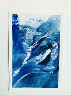 コラージュ 抽象画 アート 原画 ポストカードサイズ - メルカリ