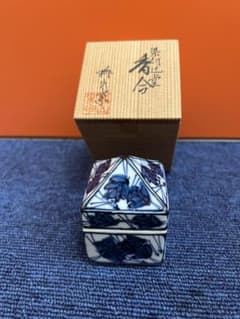 1224 桃山窯 香合 染付 辻堂 高野昭阿弥作 未使用 - メルカリ