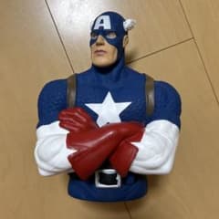 即購入ok!!】MARVEL キャプテンアメリカ フィギュア 貯金箱 - メルカリ