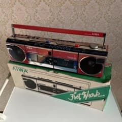 元箱つき】ラジカセ AIWA アイワ 赤 - メルカリ