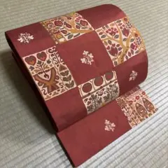正絹 袋帯【木屋太】《市松模様 抽象花】 - メルカリ