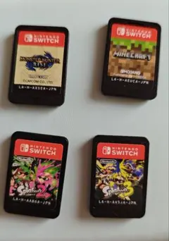 Switchソフト4本セット マイクラ、スプラ3＆2、モンハン - メルカリ