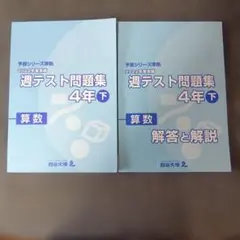 2026年最新】四谷大塚週テスト問題集4年の人気アイテム - メルカリ