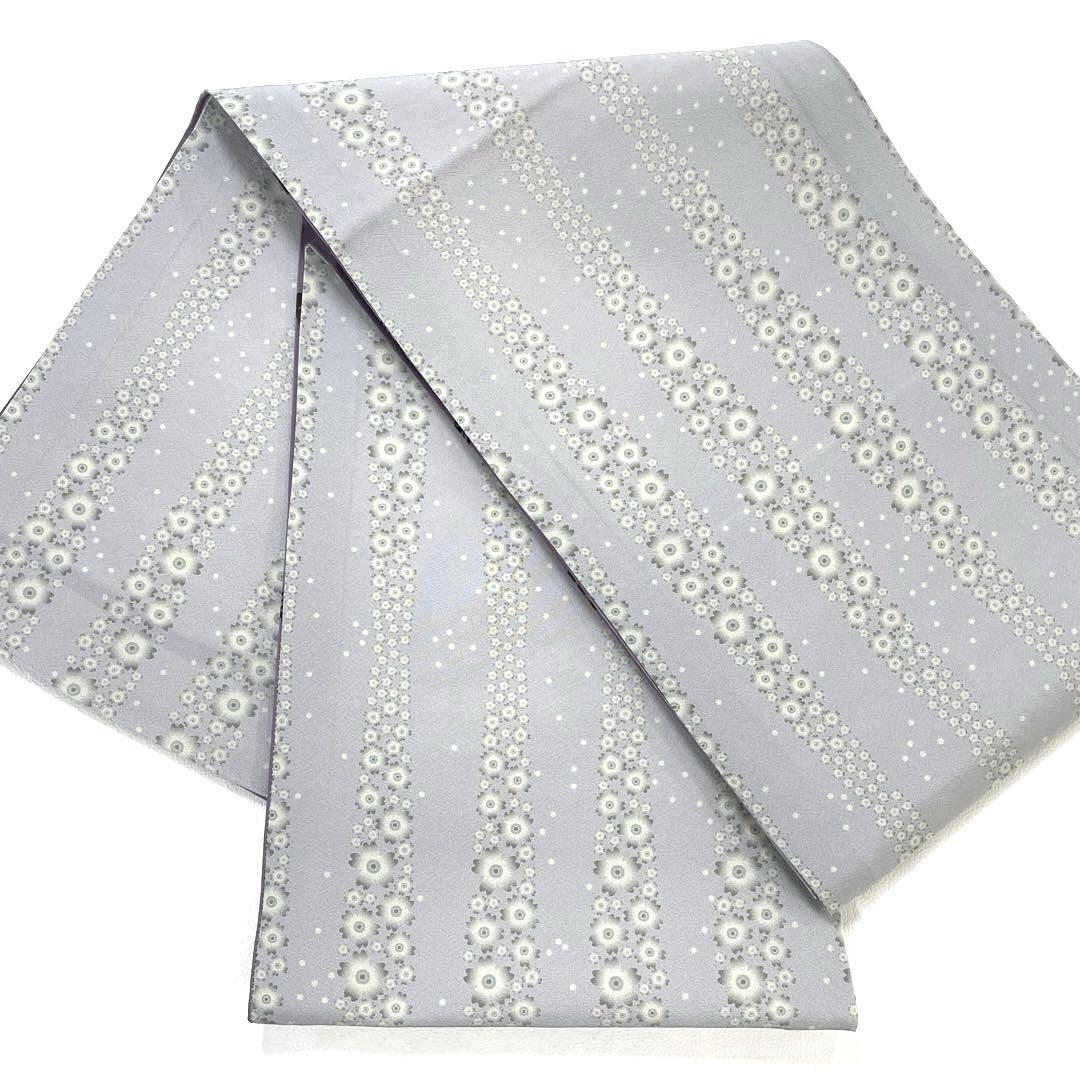 帯6529 ○高級正絹 型染 両面全通 リバーシブル 京袋帯 袋名古屋帯