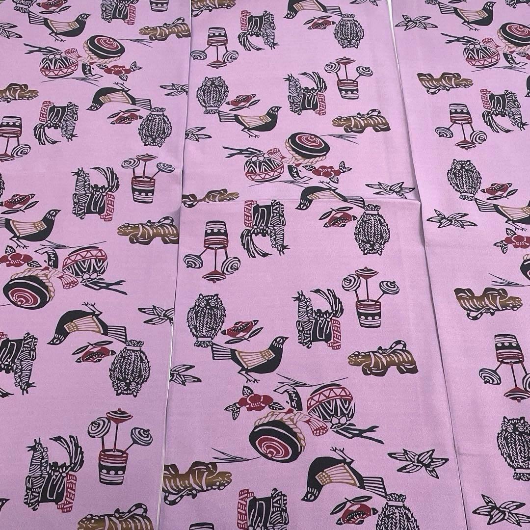 帯6529 ○高級正絹 型染 両面全通 リバーシブル 京袋帯 袋名古屋帯