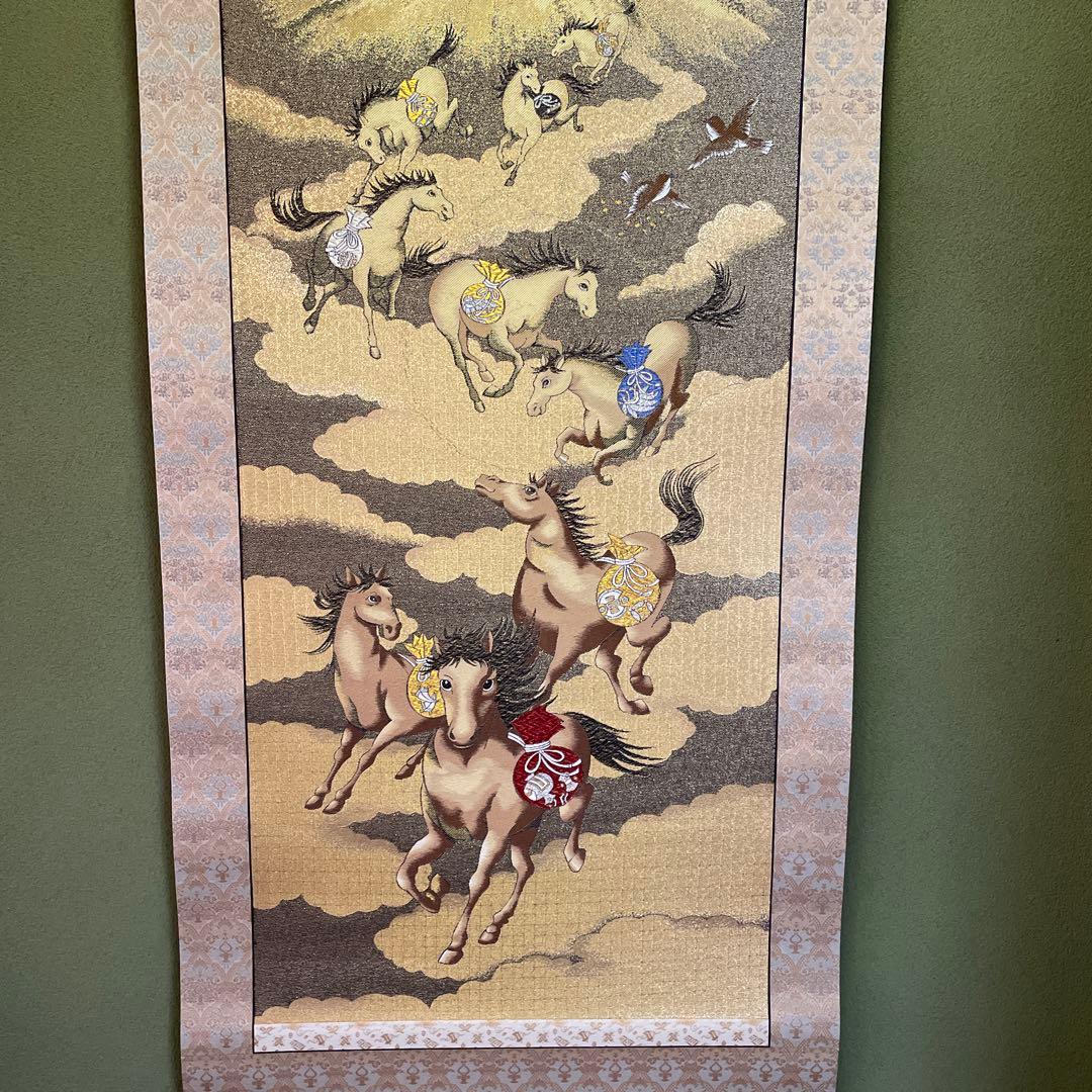 48時間のみお値引き‼️ エクセルヒューマン掛け軸（富士來賓神駒