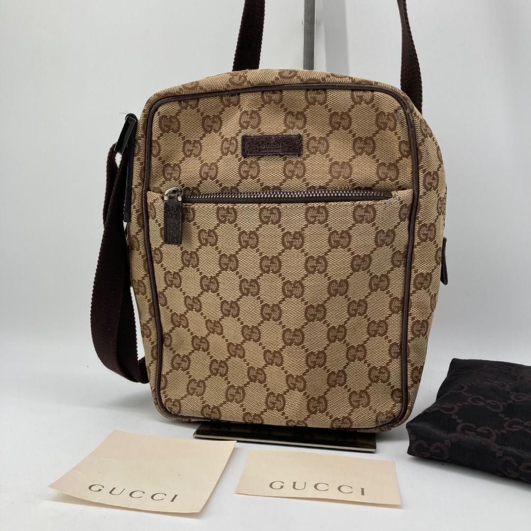 15982✨良品✨グッチ ショルダーバッグ キャンバス Gマーク ベージュ 15982✨良品✨グッチ ショルダーバッグ キャンバス Gマーク ベージュ