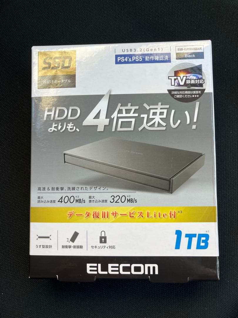 ELECOM 1TB 外付けSSD ESD-EJ1000GBKR新品未開封品 外付けポータブルSSD | エレコムダイレクトショップ本店はPC周辺機器