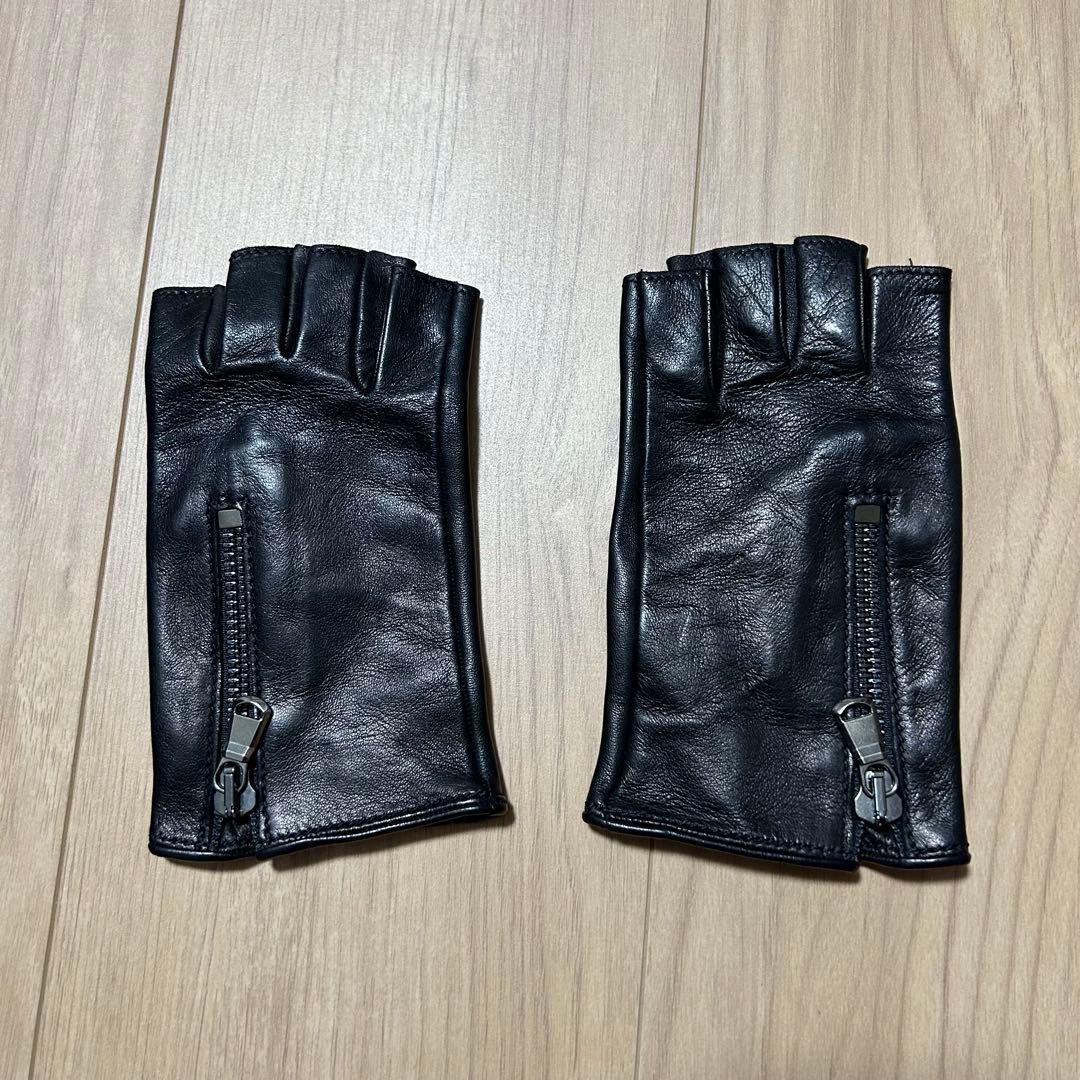 MARIO PORTOLANO フィンガーレス レザー グローブ