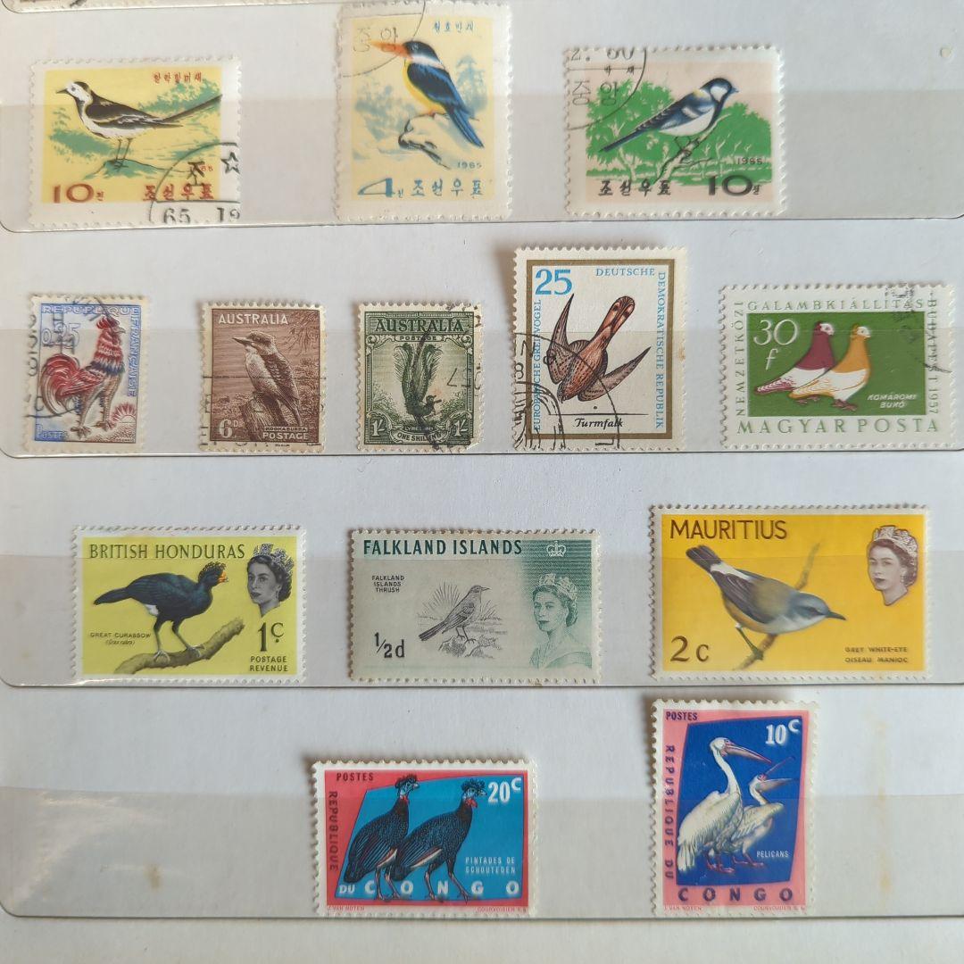 鳥類使用済切手コレクション - メルカリ