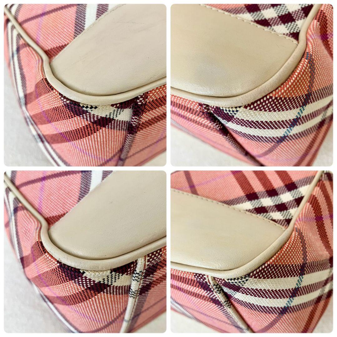 バーバリーブルーレーベル ノバチェック ワンショルダーバッグ ピンク