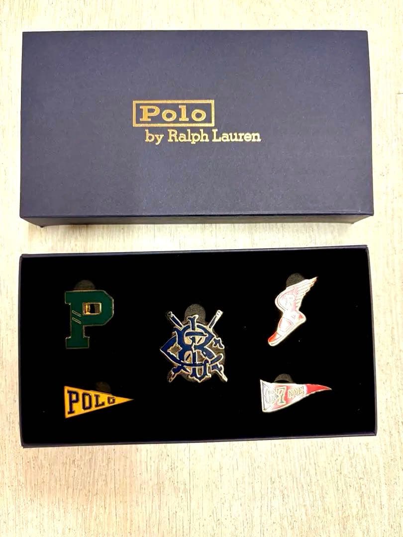POLO RALPH LAUREN ノベルティ ピンバッジセット＋扇子 - メルカリ