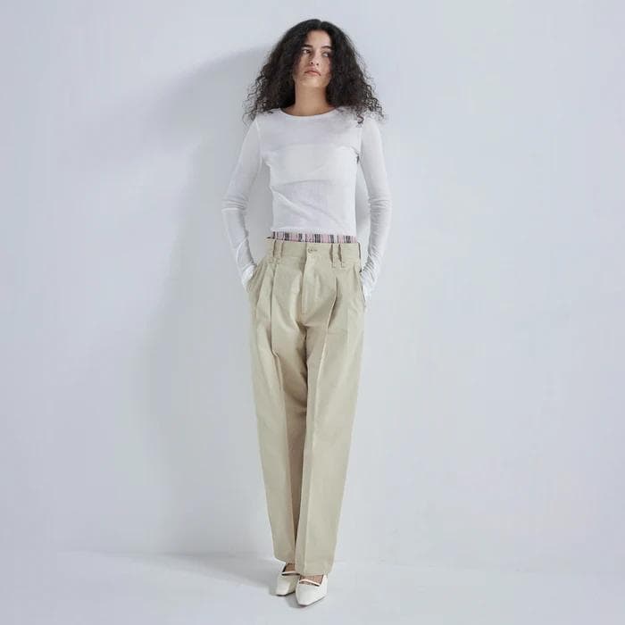 searoomlynn♡2tuck 2loopテーパードコットンパンツ - メルカリ